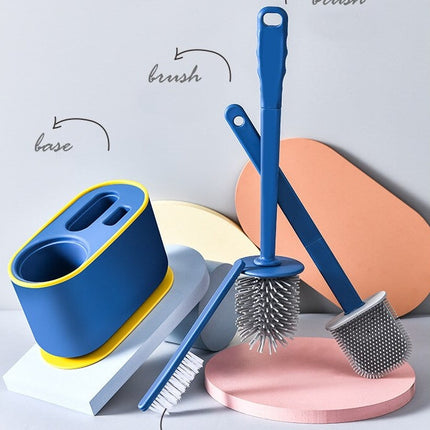 Wall-Mounted Toilet Cleaner Drainer Brush Set