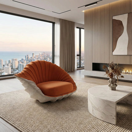 Seashell Accent Artistic Lounge Chair