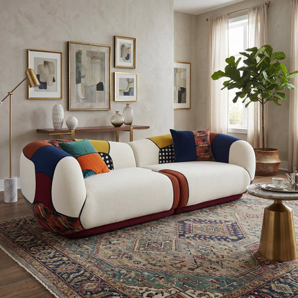 Matissero Bold Patchwork Colorblock Lounge Sofa