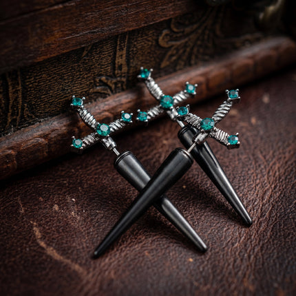 Gothic Sword Drop Earring