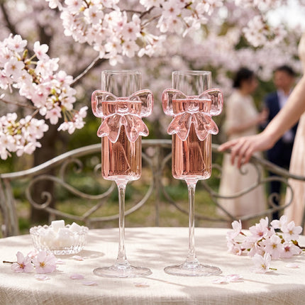 Pink Bow Cute Glass