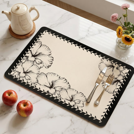Floral Bloom Quick-Dry Mat