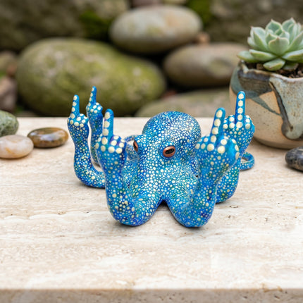 Angry Luminous Octopus Resin Decor