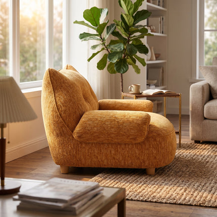 Cat Ear Minimalist Oversized Lounge Armchair