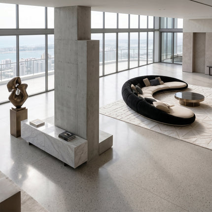 Curved Crescent Modular Elegant Sectional Sofa