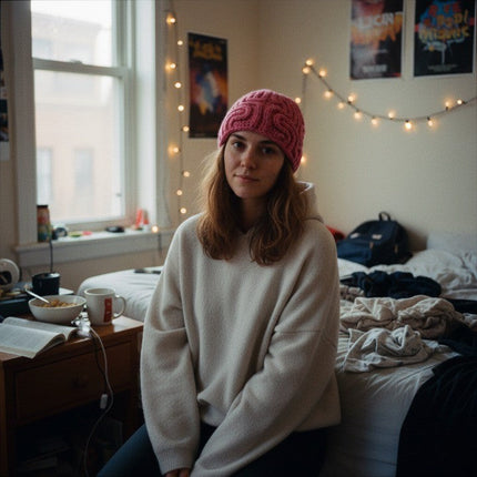 Too Much IQ Knitted Brain Beanie