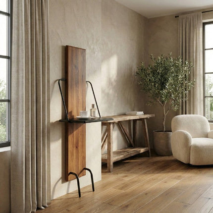 Gallery-Style Bedside Foldable Slim Shelf