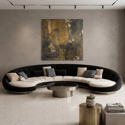 Curved Crescent Modular Elegant Sectional Sofa