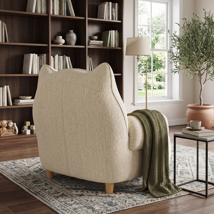 Cat Ear Minimalist Oversized Lounge Armchair