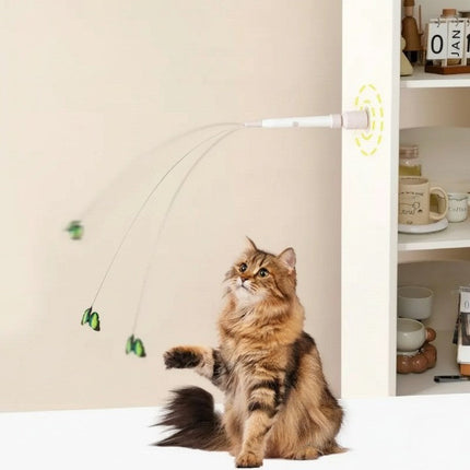Interactive Rotating Cat Activity Butterfly Toy