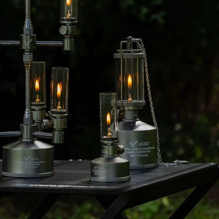 Old World Glass Flame Camping Lantern
