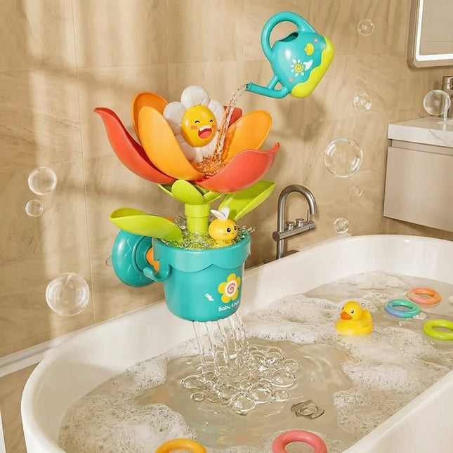 Blooming Flower Waterfall Baby Bath Toy