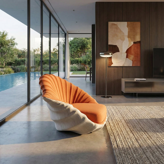 Seashell Accent Artistic Lounge Chair