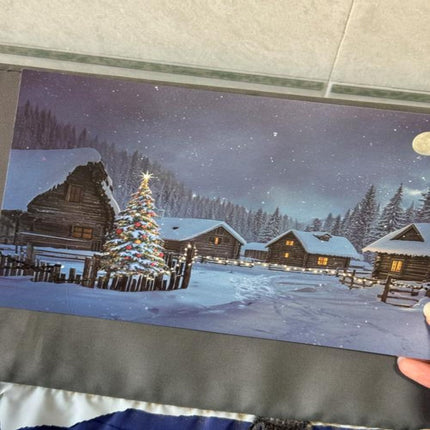 Happy Christmas Village  Light-Up Led Postcard