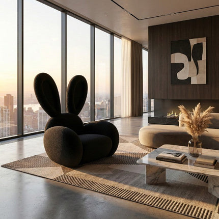 Bunny Ear Cozy Accent Lounge Chair