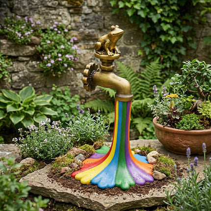 Rainbow Waterfall Faucet Garden Statue