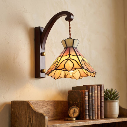 Floral Stained Glass Wall Lamp