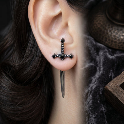 Gothic Sword Drop Earring