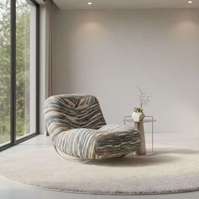 Italian Lounge Modern Curved Rocking Chair