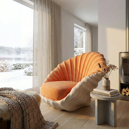 Seashell Accent Artistic Lounge Chair