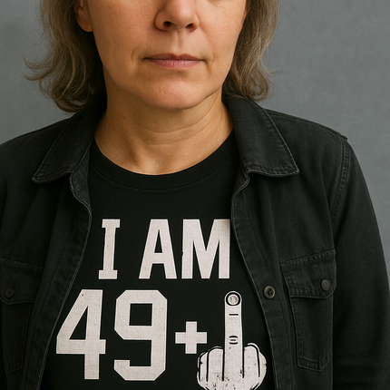 49 Plus Middle Finger Sarcastic T-Shirt