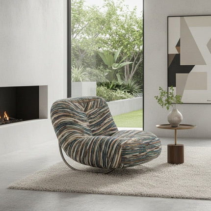 Italian Lounge Modern Curved Rocking Chair