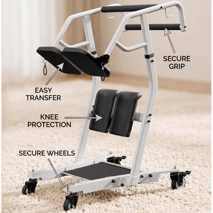 Ergonomic Patient Lift Assist Transfer Wheelchair