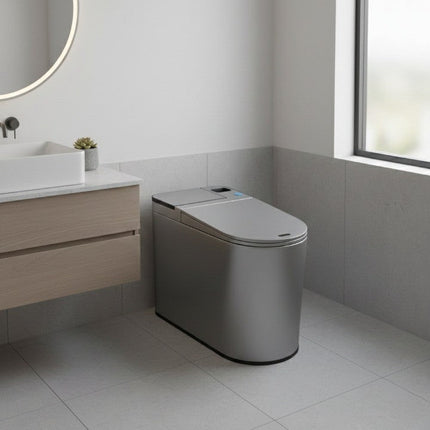 Auto Lift Integrated Brush Toilet Can
