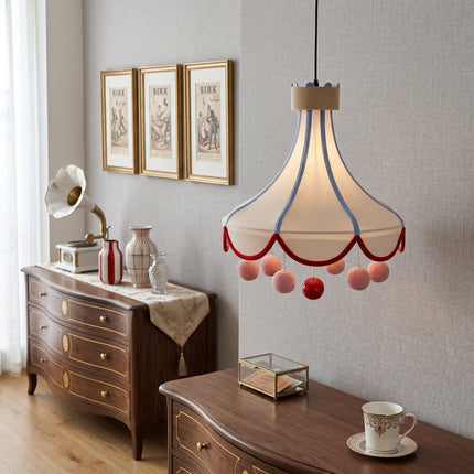 Tent Canopy Pom-Pom Pendant Ceiling Lamp