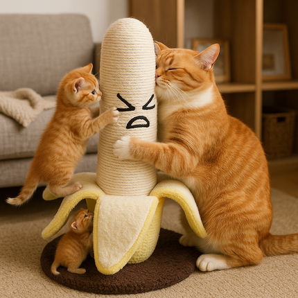 Scratch Ready Banana Pet Play Tower