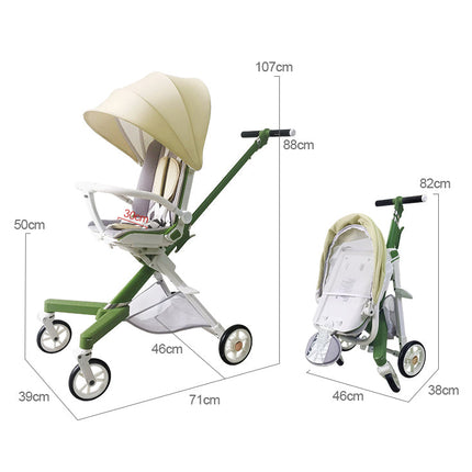 360 Rotating Folding Easy Travel Folding Baby Stroller