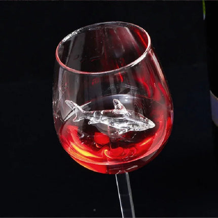 Built-in Shark Sea Wine Glasses