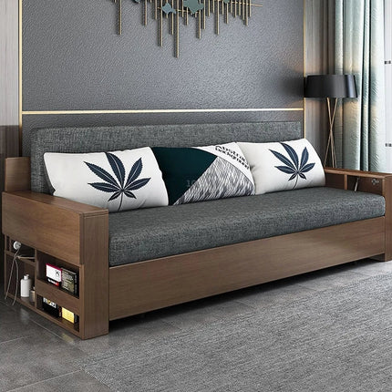 Modern Space Saving Transformable Wooden Foldable Sofa Bed
