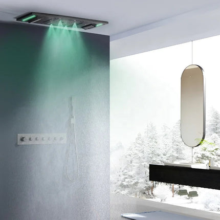 Luxury Rainfall LED Color-Changing Shower Set