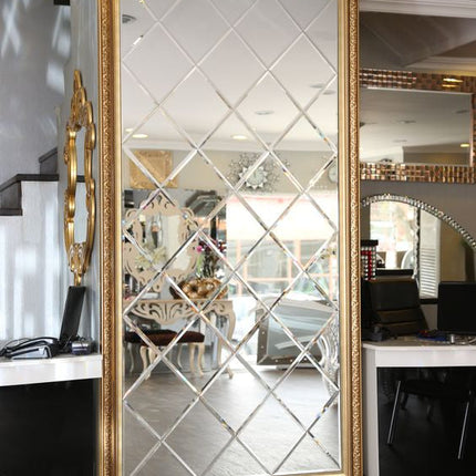 Customized Luxury Beveled Glass Mirror for entrance foyer wall