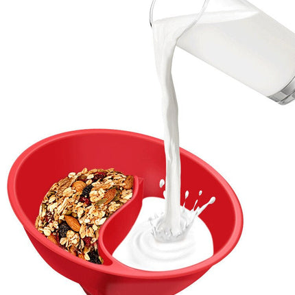 Creative Separated Double Bowls With Handle