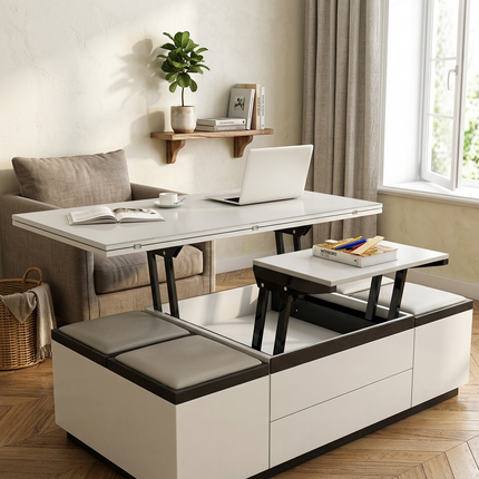 Easy Convertible Modular Dynamic Coffee Table