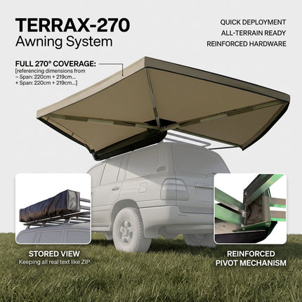 All-Season Camping Retractable Car Roof Sunshade