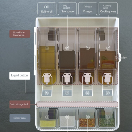 Multifunctional Seasoning Oil Dispenser Box