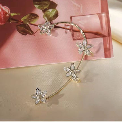Elegant Flowers Adjustable Clip Earrings