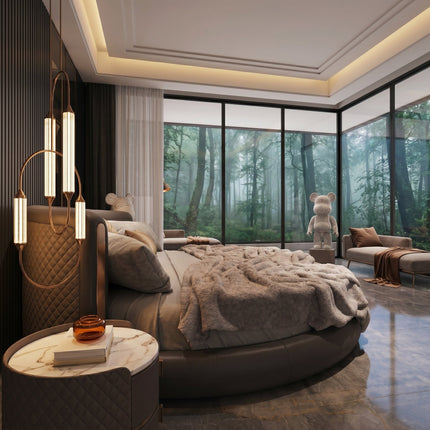 Florentine Italian Leather Minimalist Luxury Bed