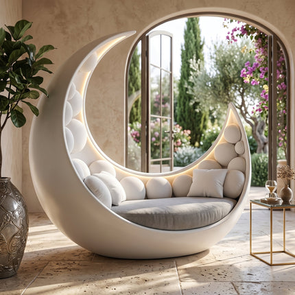 Moon Cradle Modern Sculptural Sofa Bed Lounge