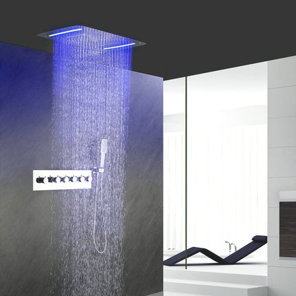 Luxury Rainfall LED Color-Changing Shower Set