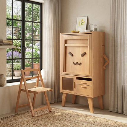 Hideaway Smile Folding Dining Table Storage Cabinet