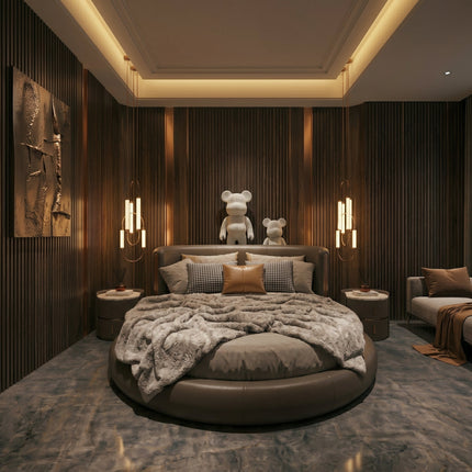 Florentine Italian Leather Minimalist Luxury Bed
