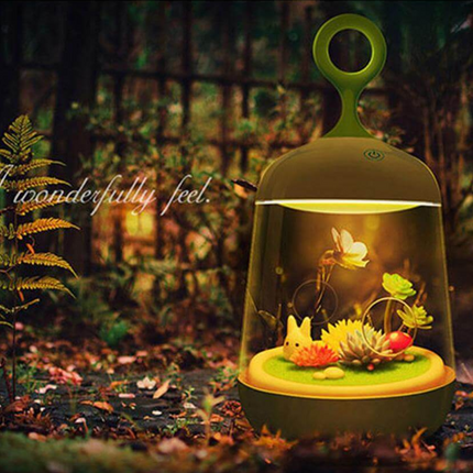 Novelty USB Charging LED Colorful Micro-landscape Plant Light