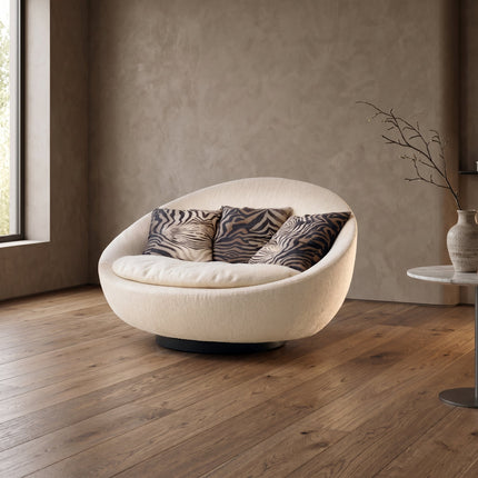 Ovetto Round Egg-Shaped Swivel Lounge Sofa Chair