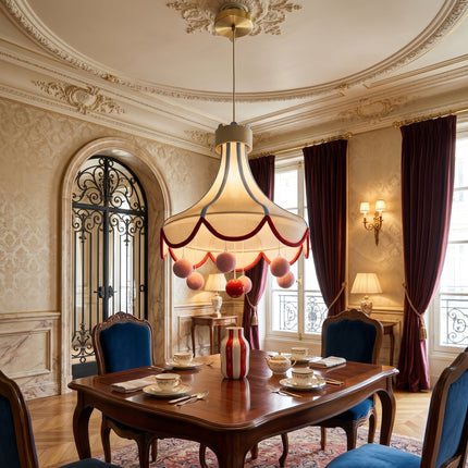 Tent Canopy Pom-Pom Pendant Ceiling Lamp