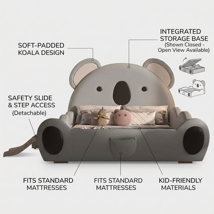 Lazy Koala Soft Slide Kids Bed
