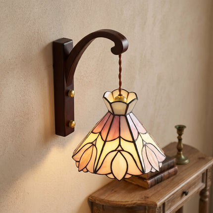 Floral Stained Glass Wall Lamp